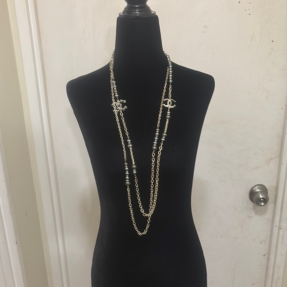 CHANEL Gold and Silver Multi-Strand Necklace